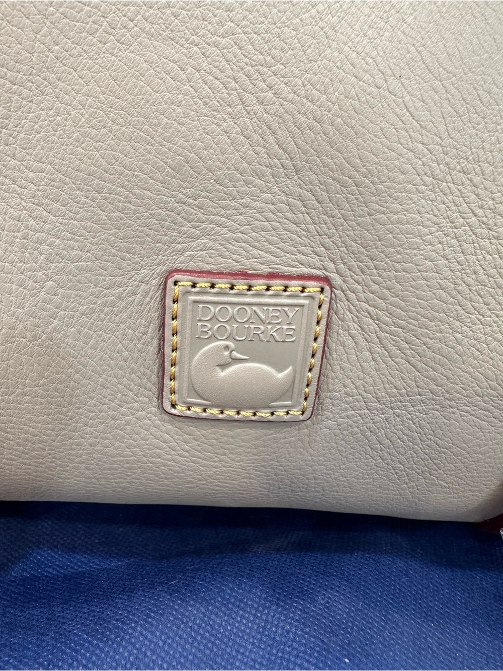 Dooney & Bourke Florentine Leather Satchel in Light Taupe - Picture 2 of 6